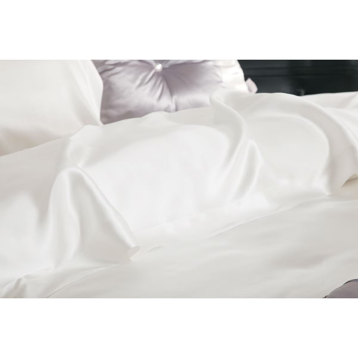 100% Mulberry Silk Ivory Duvet Cover in Double