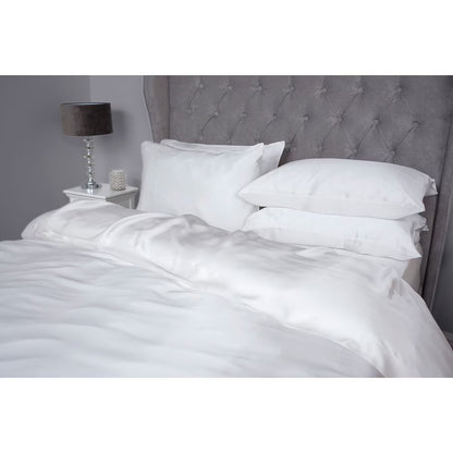 100% Mulberry Silk Ivory Duvet Cover in Double