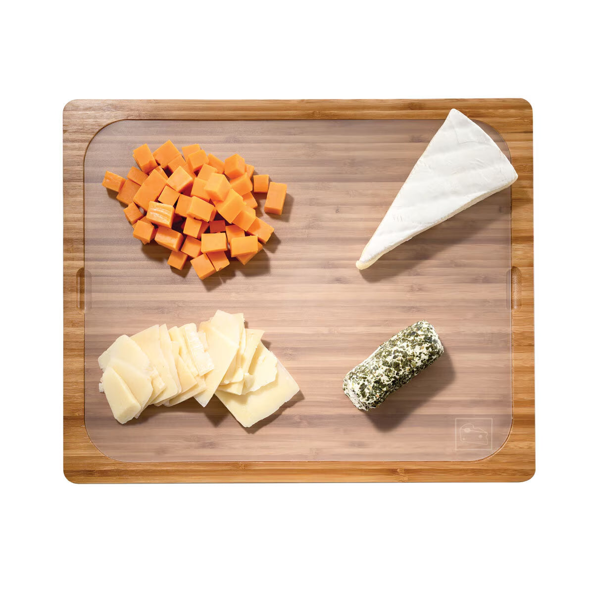 Bamboo Cutting Board with 7 Colour Coded Chopping Mats