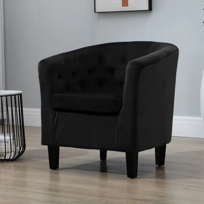 Tarbes Velvet Upholstered Barrel Chair