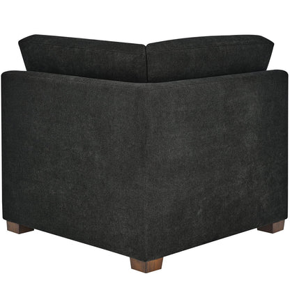 Tisdale Dark Grey Fabric Corner Chair