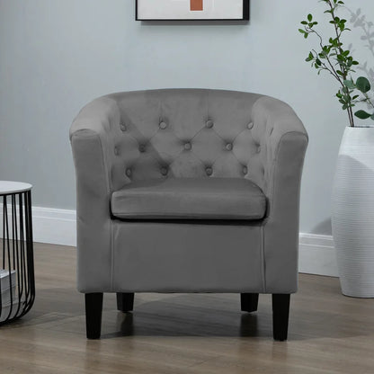 Tarbes Velvet Upholstered Barrel Chair
