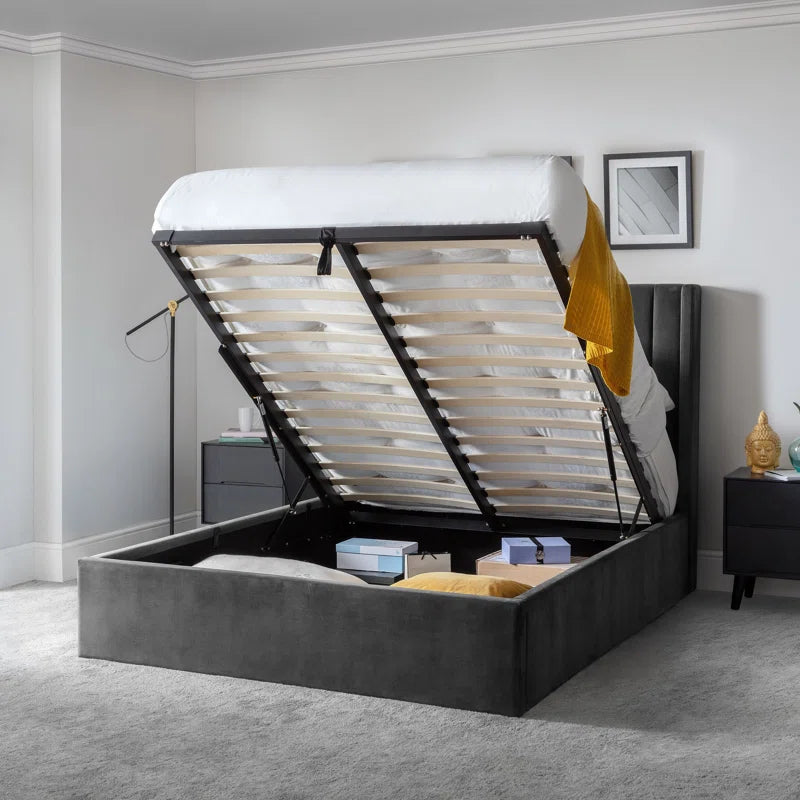 Bozrah Double (4'6) Upholstered Ottoman Bed with Mattress