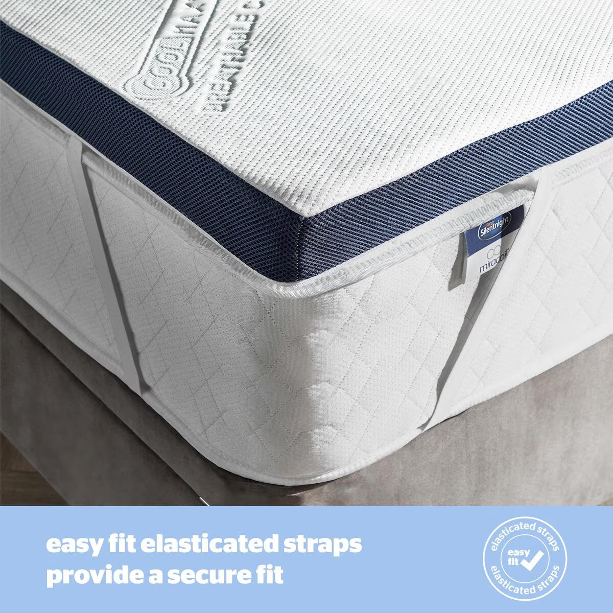 Wellbeing Cool Touch Memory Foam Mattress Topper, Double