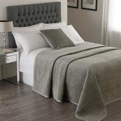 Brooklands Silver Quilted King Bedspread, 240 X 250 Cm