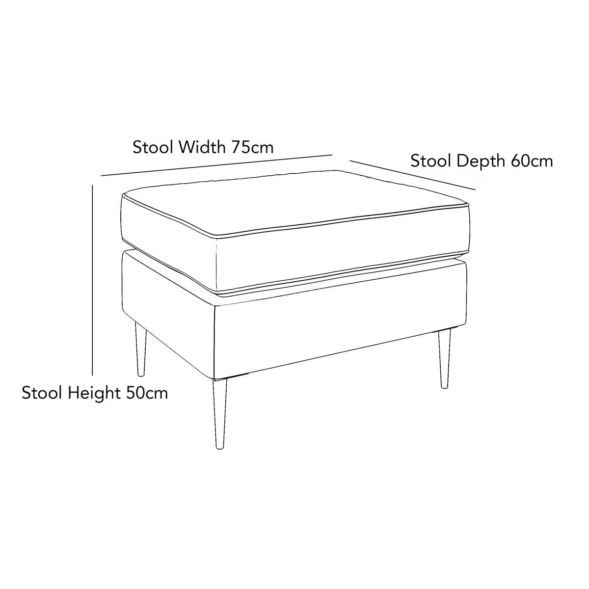 Aspen Green Velvet Footstool