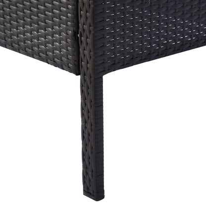 Rattan Bistro Set, 3 Pieces Garden Furniture Set with Cushions