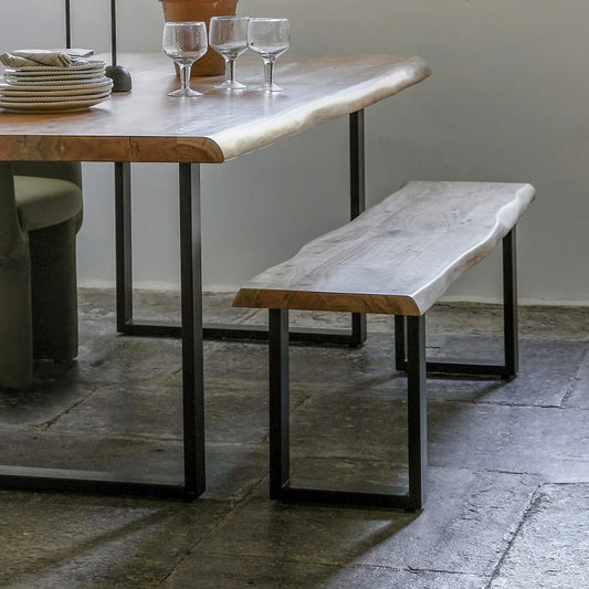 Chisbury Acacia Live Edge Dining Bench