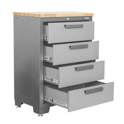 Professional 24 Gauge Steel 7 Piece Garage Corner Cabinet Set