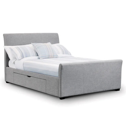 Callision Double Upholstered Sleigh Bed with Mattress - 4'6