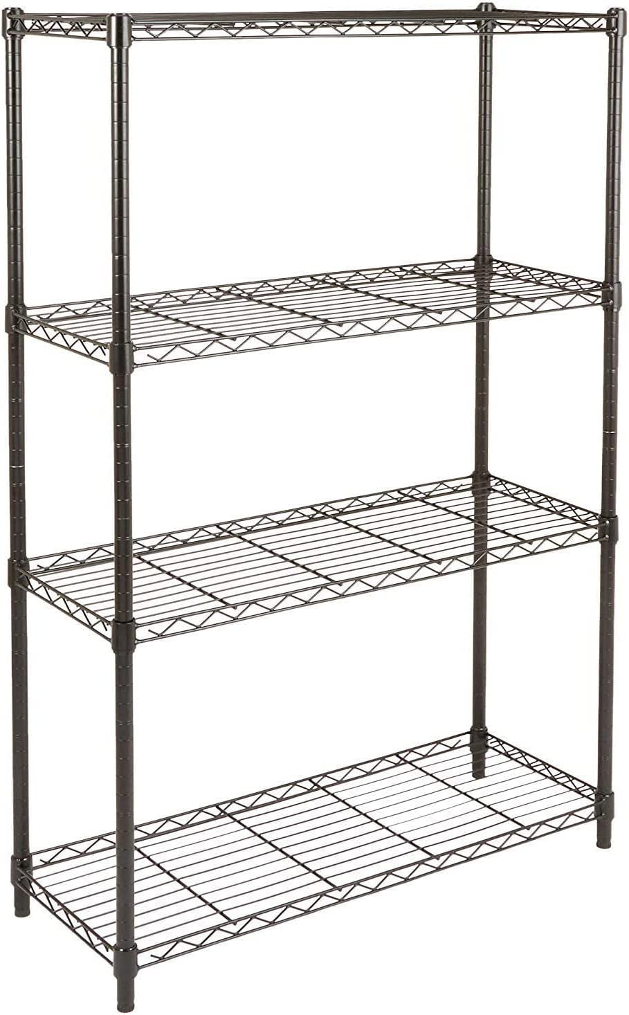 4-Shelf Storage Unit with Height Adjustable Shelves