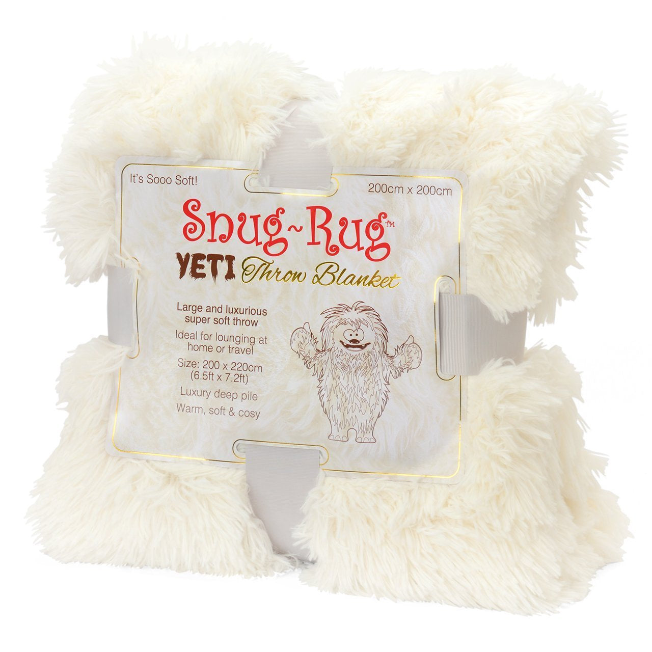 Extra Large Fleece Blanket Throw King Size White Cream Yeti for Winter Bed Sofa