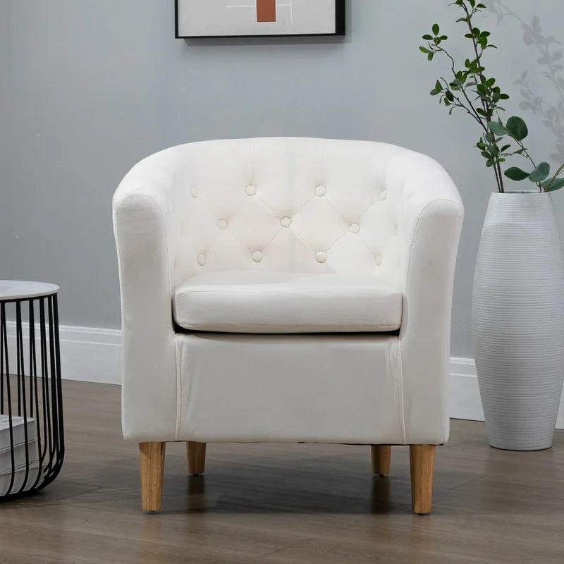Tarbes Velvet Upholstered Barrel Chair
