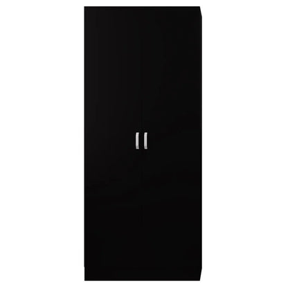Lycinda Double Wardrobe with Two Doors - Matte Finish, Scratch-Resistant, Brushed Chrome Metal Handles
