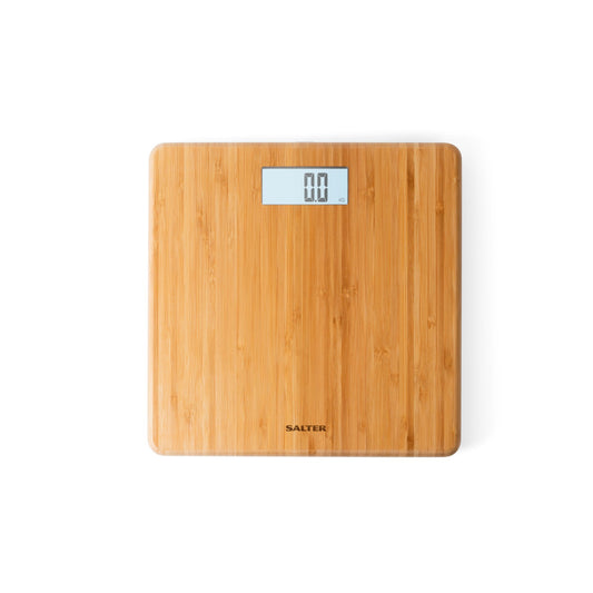 Salter Digital Bathroom Scale FSC Eco Bamboo Platform USB Rechargeable Design