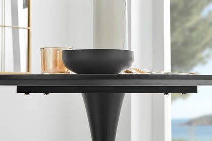 Eubanks 80cm Round Dining Table with White Marble Effect and 2 Velvet Chairs