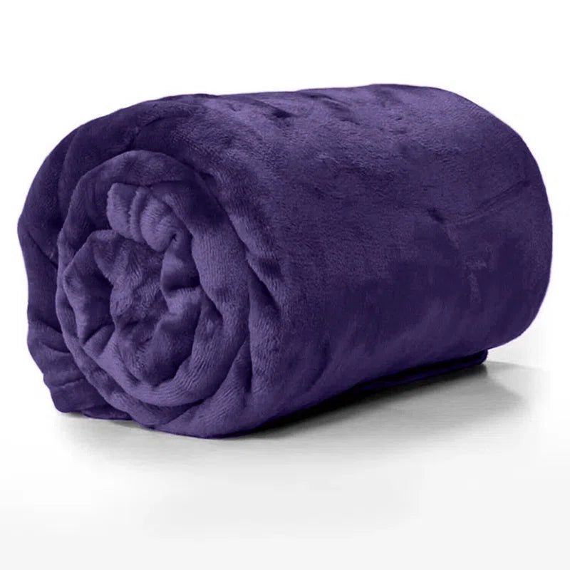 Reversible Mink Faux Fur Fleece Blanket