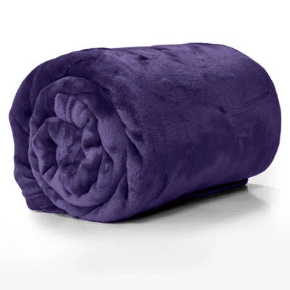 Reversible Mink Faux Fur Fleece Blanket