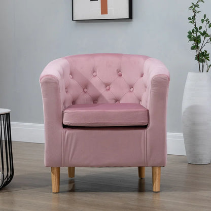 Tarbes Velvet Upholstered Barrel Chair