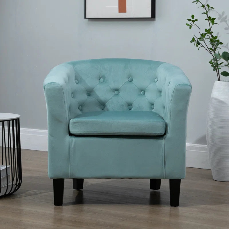 Tarbes Velvet Upholstered Barrel Chair