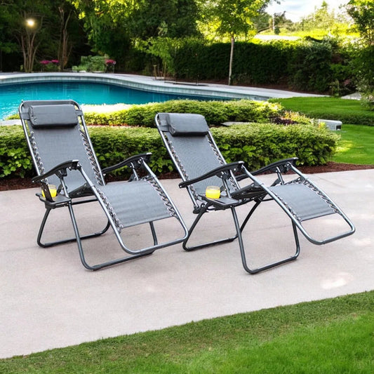 Black Zero Gravity Relaxer with Drinks and Phone Holder