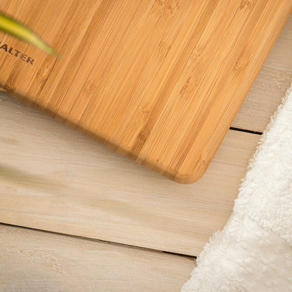 Salter Digital Bathroom Scale FSC Eco Bamboo Platform USB Rechargeable Design