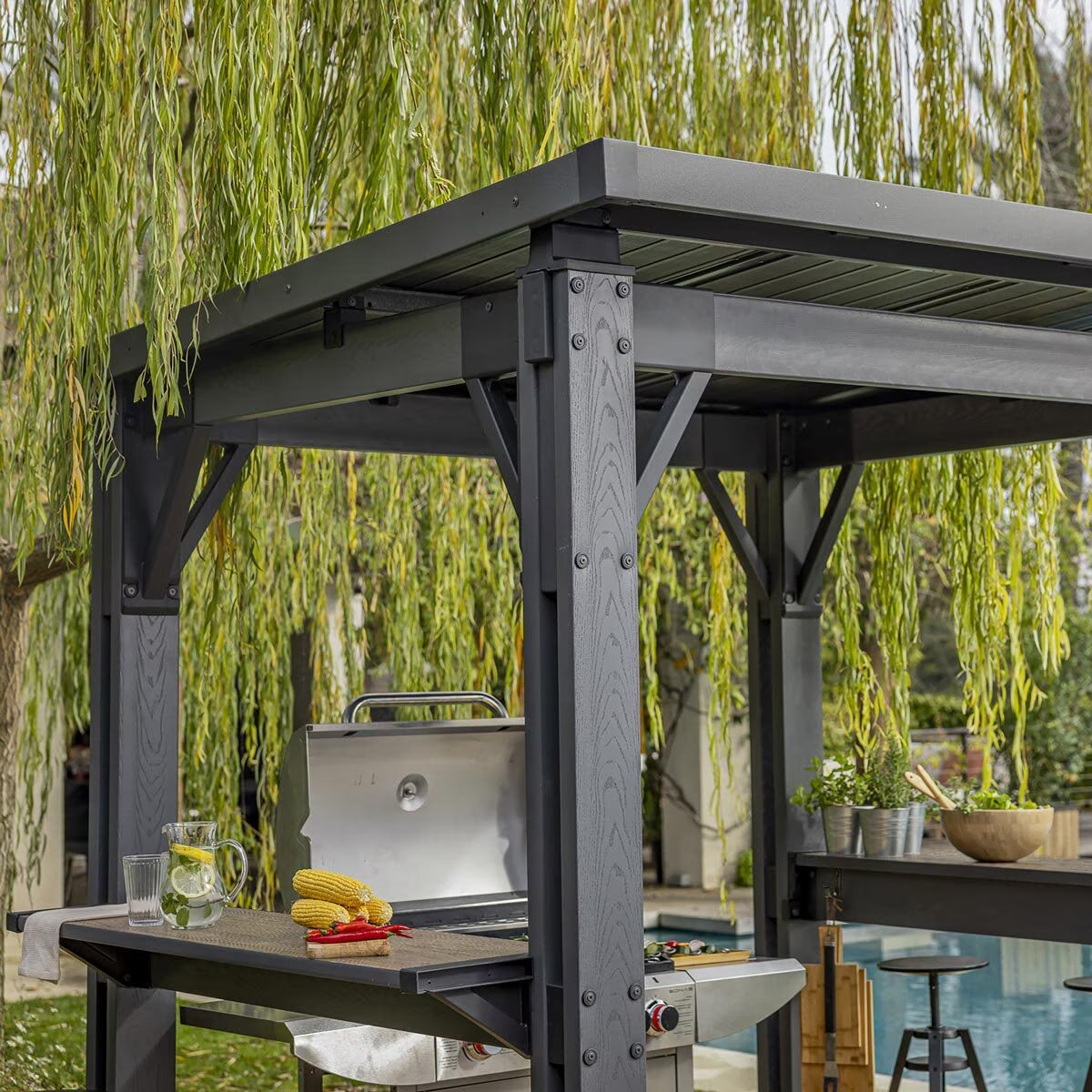Grill Gazebo 8Ft 1" X 6Ft 7" (2.47 X 2M)