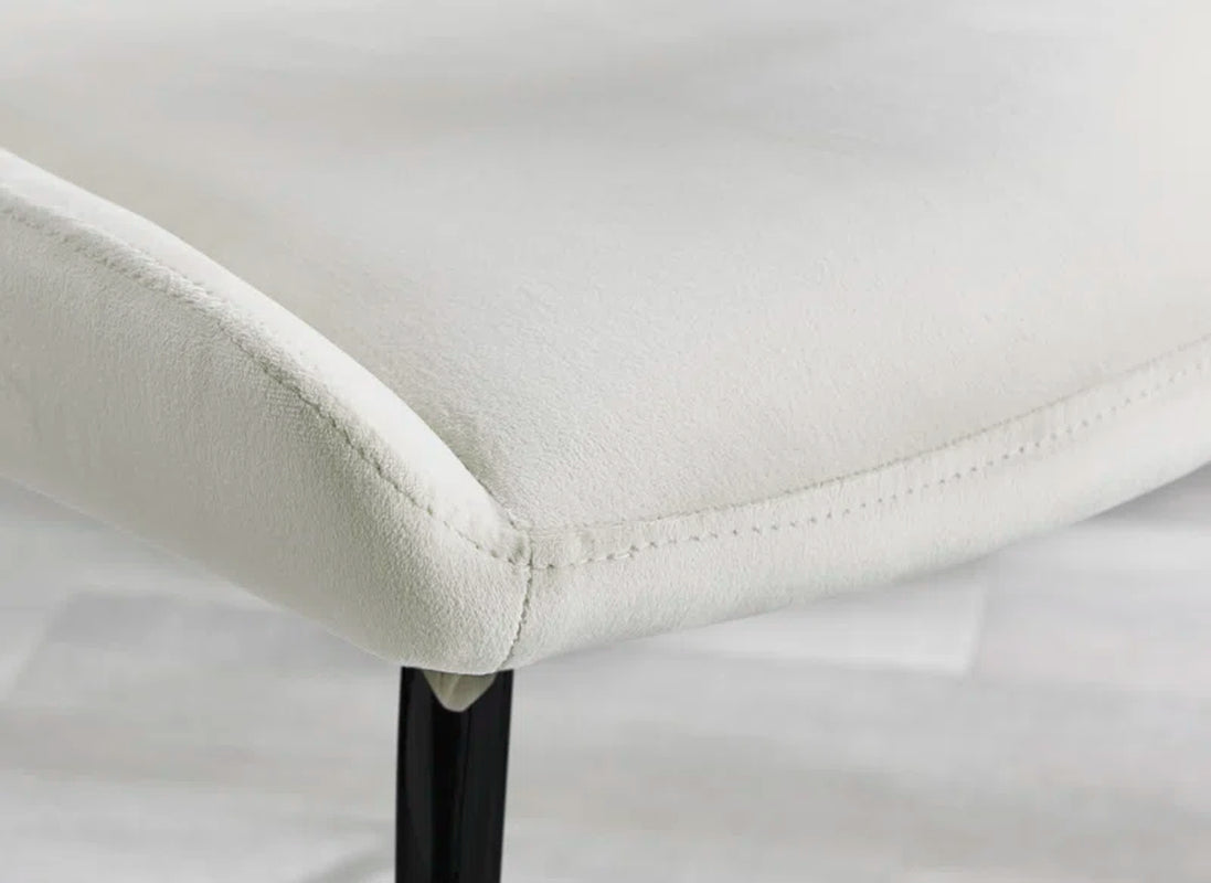Eubanks 80cm Round Dining Table with White Marble Effect and 2 Velvet Chairs