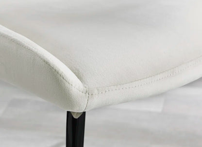 Eubanks 80cm Round Dining Table with White Marble Effect and 2 Velvet Chairs