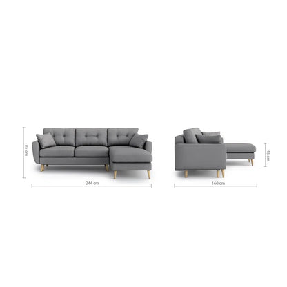 Nealon Reversible Corner Sofa Bed with Convertible Functionality