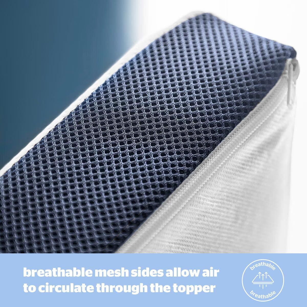Wellbeing Cool Touch Memory Foam Mattress Topper, Double