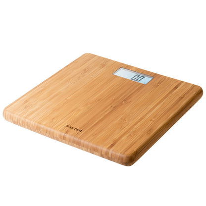 Salter Digital Bathroom Scale FSC Eco Bamboo Platform USB Rechargeable Design