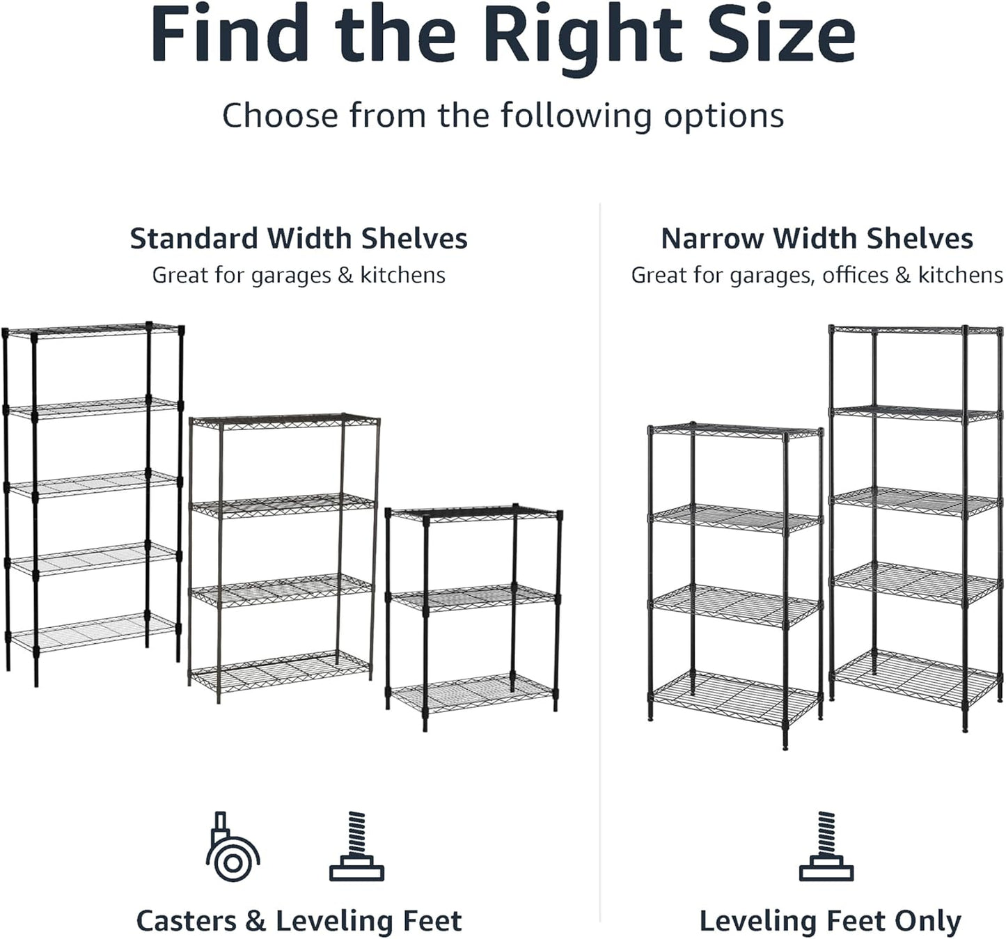4-Shelf Storage Unit with Height Adjustable Shelves