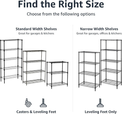 4-Shelf Storage Unit with Height Adjustable Shelves