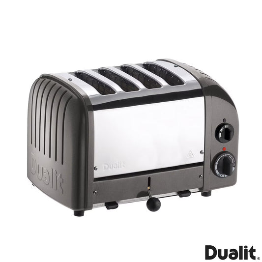 4 Slot Classic Toaster with Sandwich Cage, Metallic Charcoal 40593