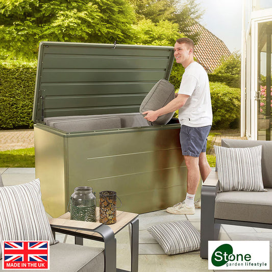 1,200 Litre Steel Deck Box in Green