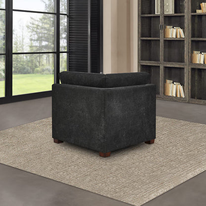 Tisdale Dark Grey Fabric Corner Chair