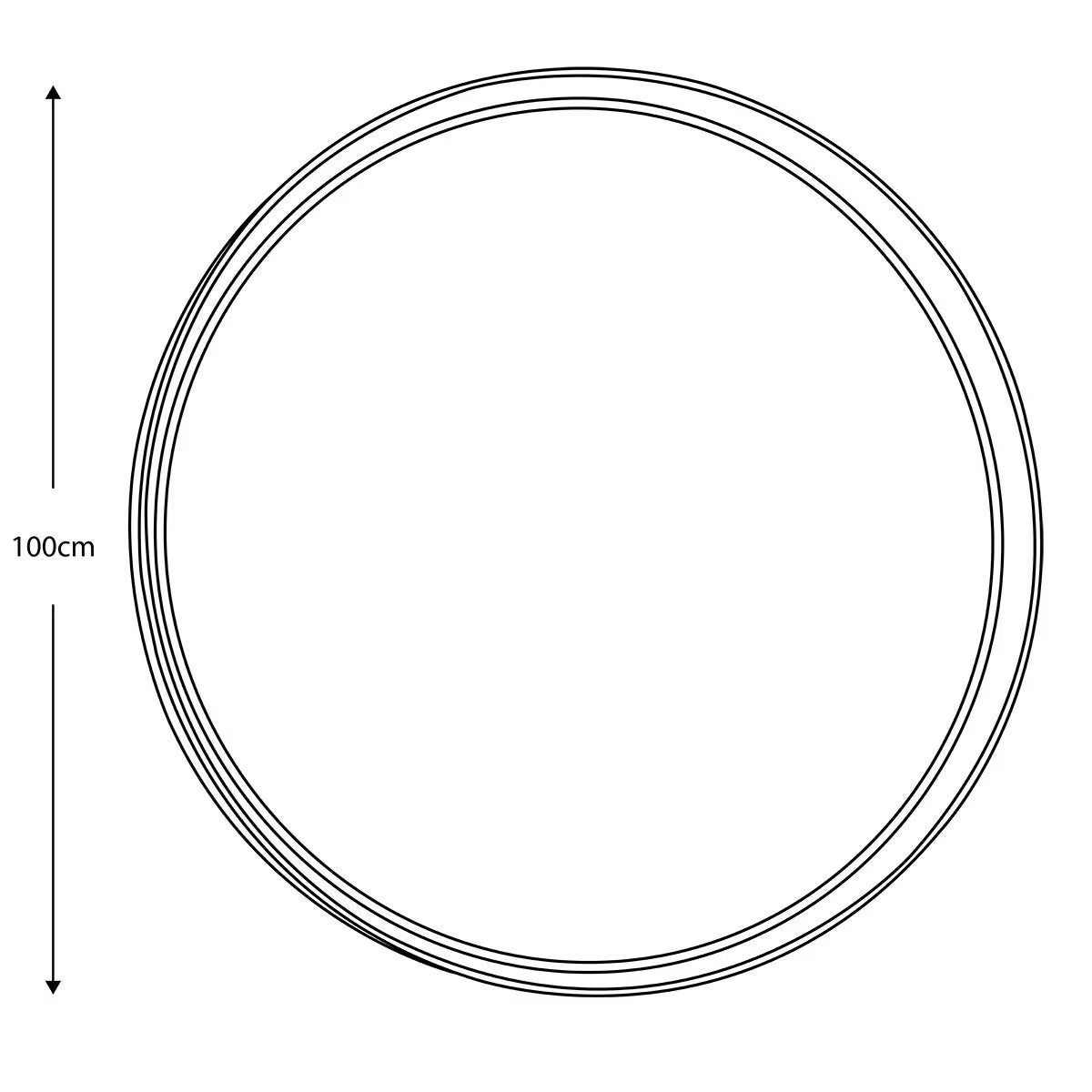 Keaton Oak round Mirror, 100Cm