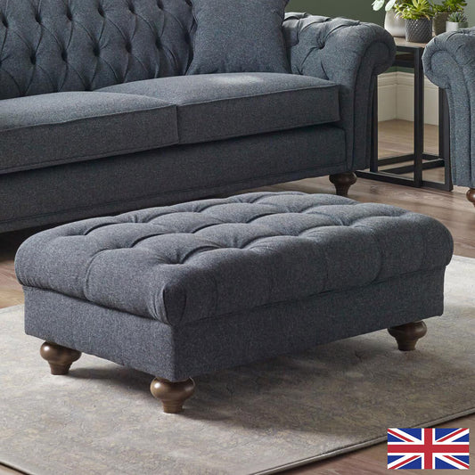Bordeaux Fabric Footstool