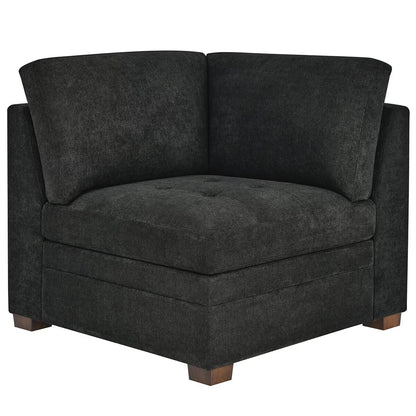Tisdale Dark Grey Fabric Corner Chair