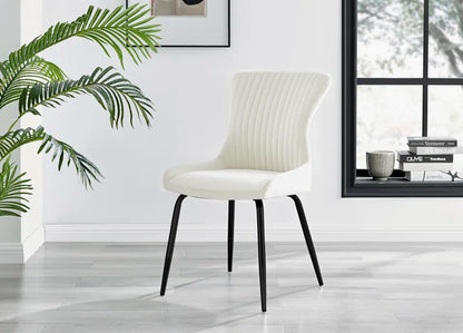 Eubanks 80cm Round Dining Table with White Marble Effect and 2 Velvet Chairs
