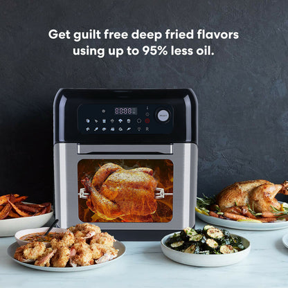 UTEN 10L 1500W Air Fryer Low Fat Healthy Cooker Oil Free Fry Oven Frying Chip XL
