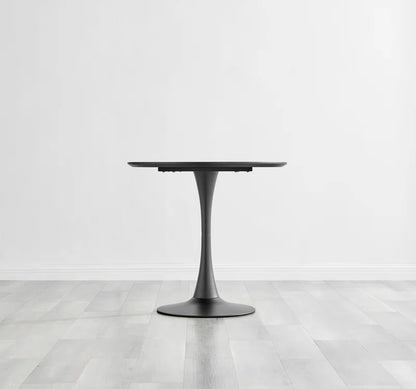 Eubanks 80cm Round Dining Table with White Marble Effect and 2 Velvet Chairs
