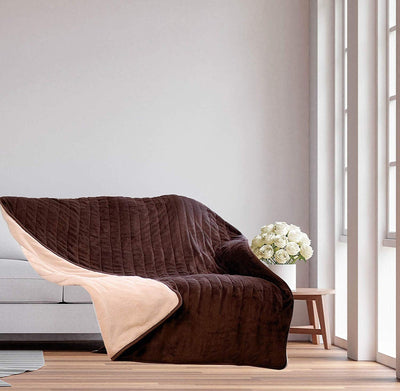 Homefront Heated Throw Electric over Bed Blanket XL Luxurious Fleece Washable