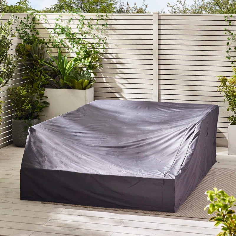 Loreto 6-Seater Outdoor Corner Sofa Set with Integrated Side Tables for Contemporary Garden Patios (Cover Included)