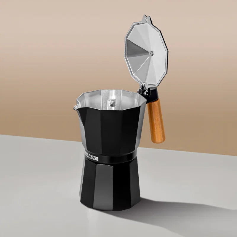 Italian Espresso Coffee Maker Stovetop Moka Pot (6 Cups/300Ml)Traditional