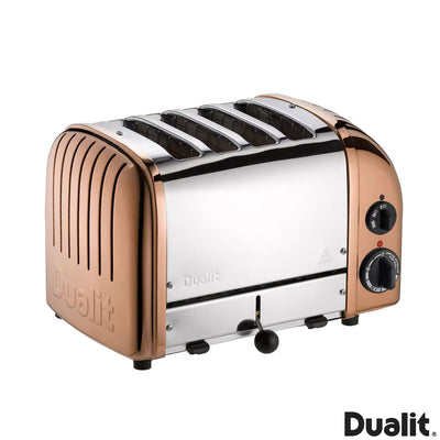 4 Slot Classic Toaster with Sandwich Cage in Copper Spray Finish, 40597