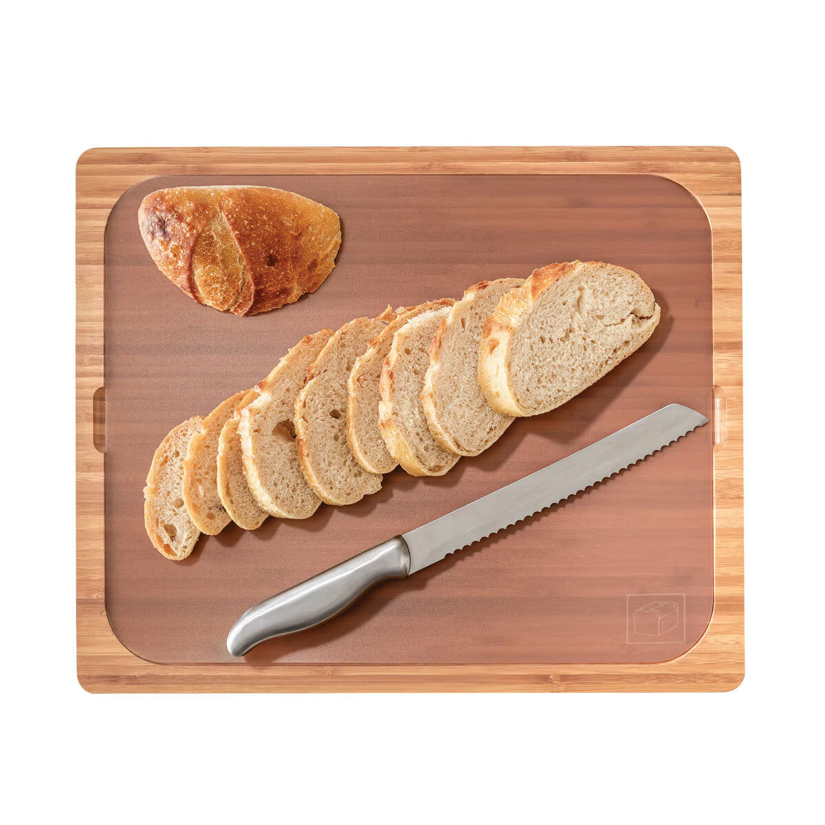 Bamboo Cutting Board with 7 Colour Coded Chopping Mats
