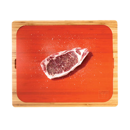 Bamboo Cutting Board with 7 Colour Coded Chopping Mats
