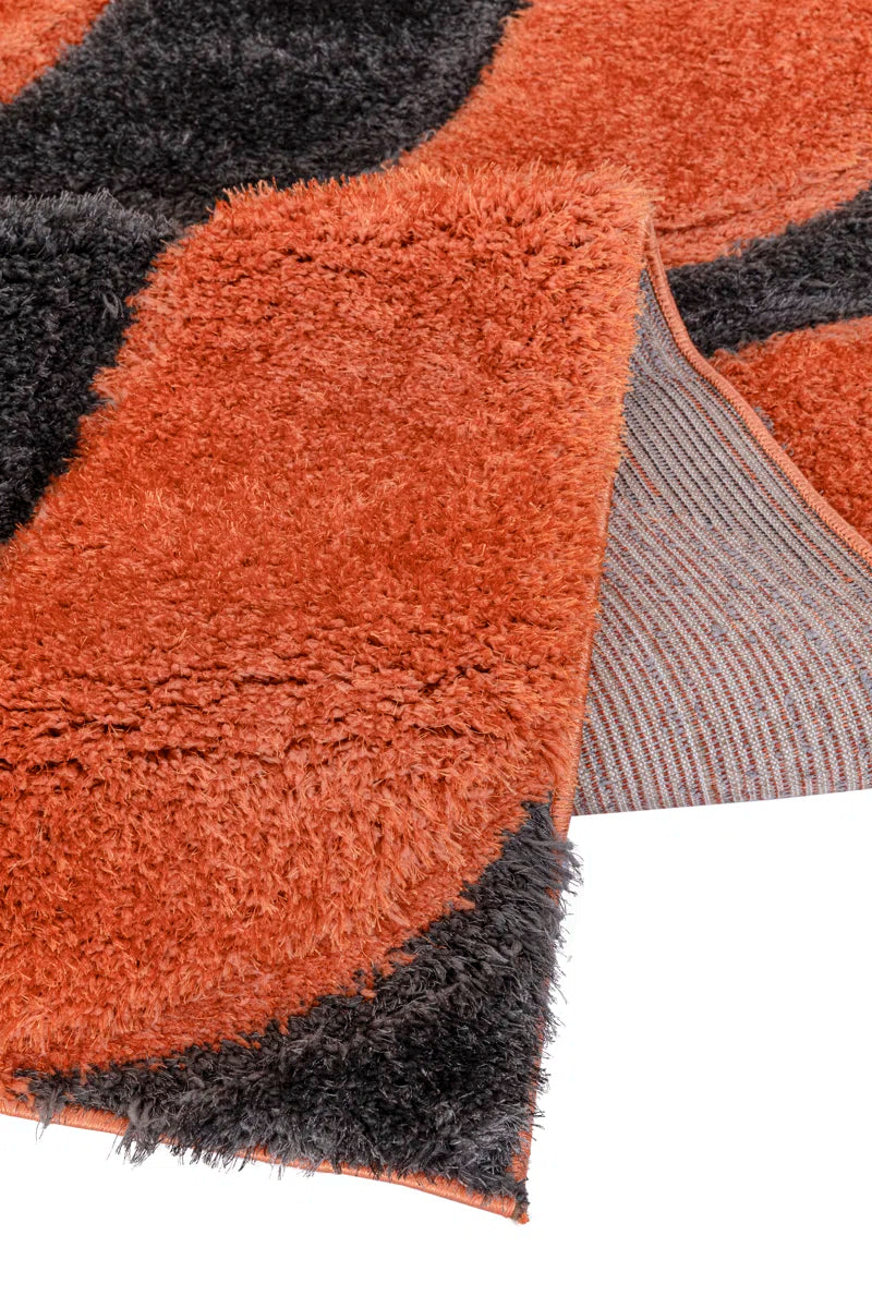 Ajka Geometric Machine Tufted Shag 160Cm X 230Cm Indoor / Outdoor Area Rug